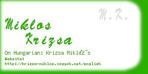 miklos krizsa business card